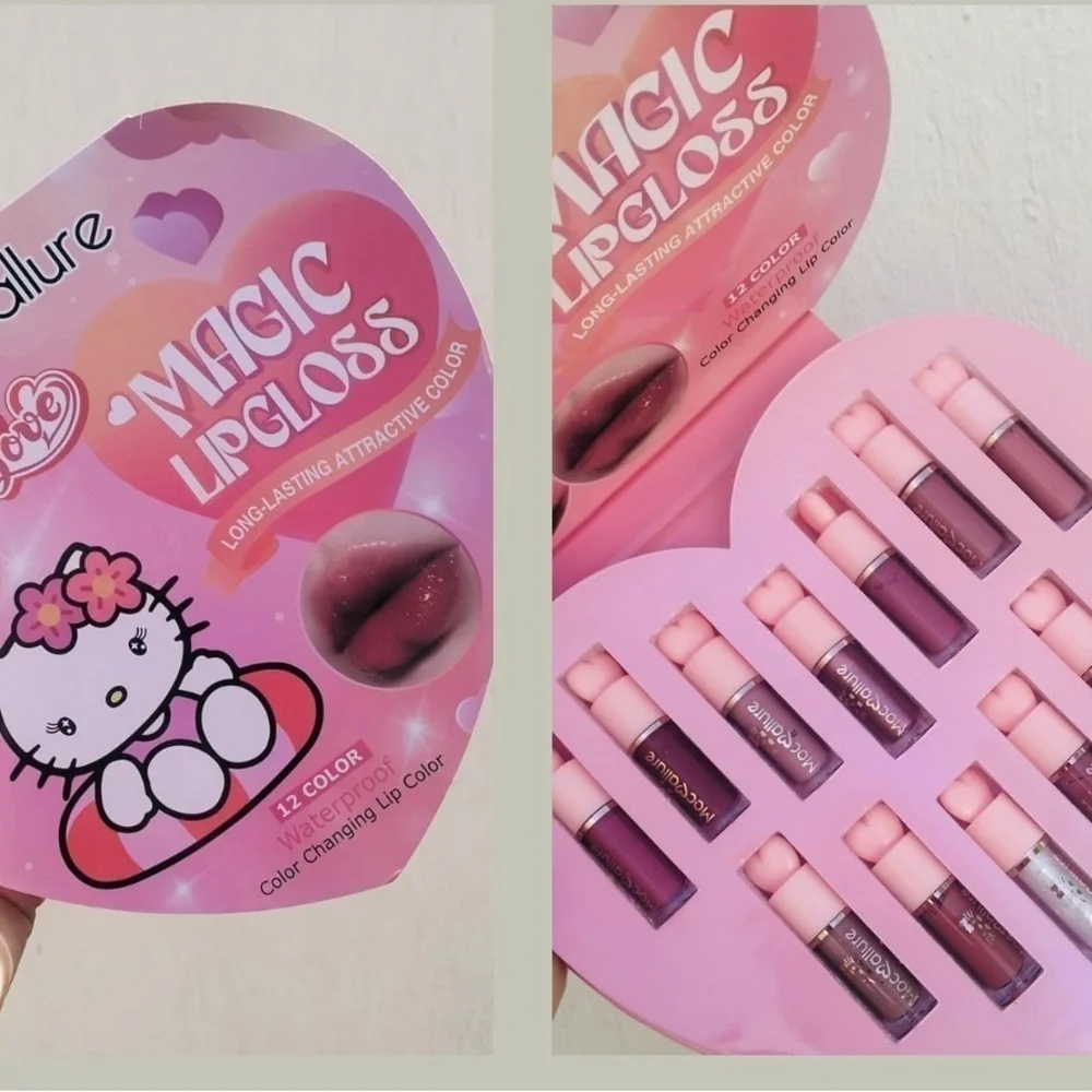 Set of 12 Magic Color Changing Lip Gloss.  SEALED BOX.